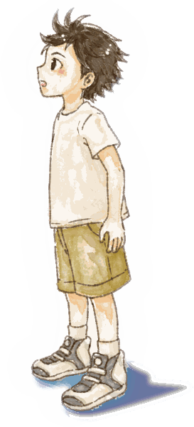 海を見つめる少年