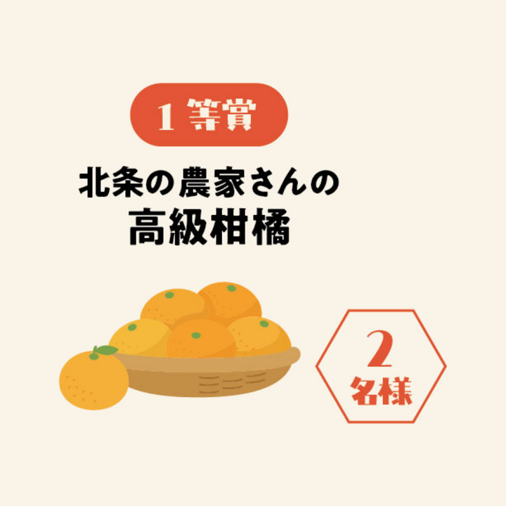 1等賞　北条の農家さんの高級柑橘　2名様